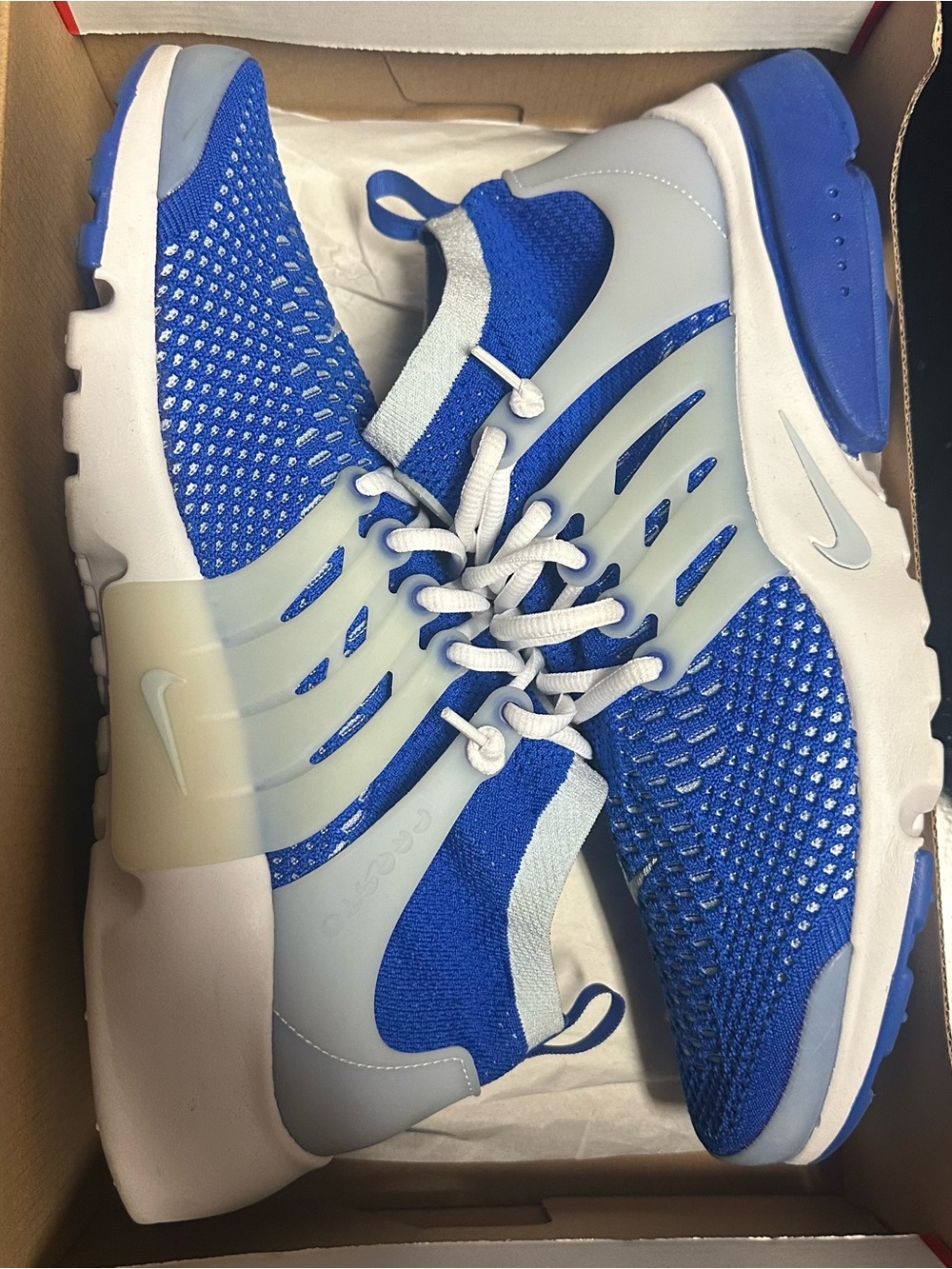 🔥Nike Presto Royal Blue and White Knit 🔥Running Shoes